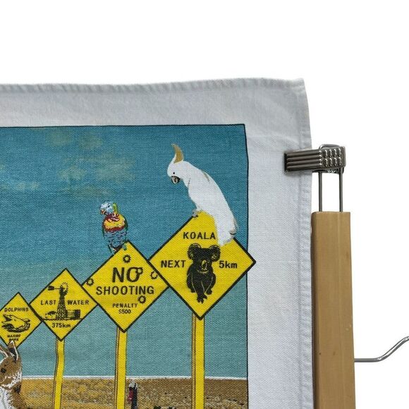 Citer Australia Road Signs Cotton Kitchen Tea Towel 28" X 17.75" Souvenir - Picture 2 of 11